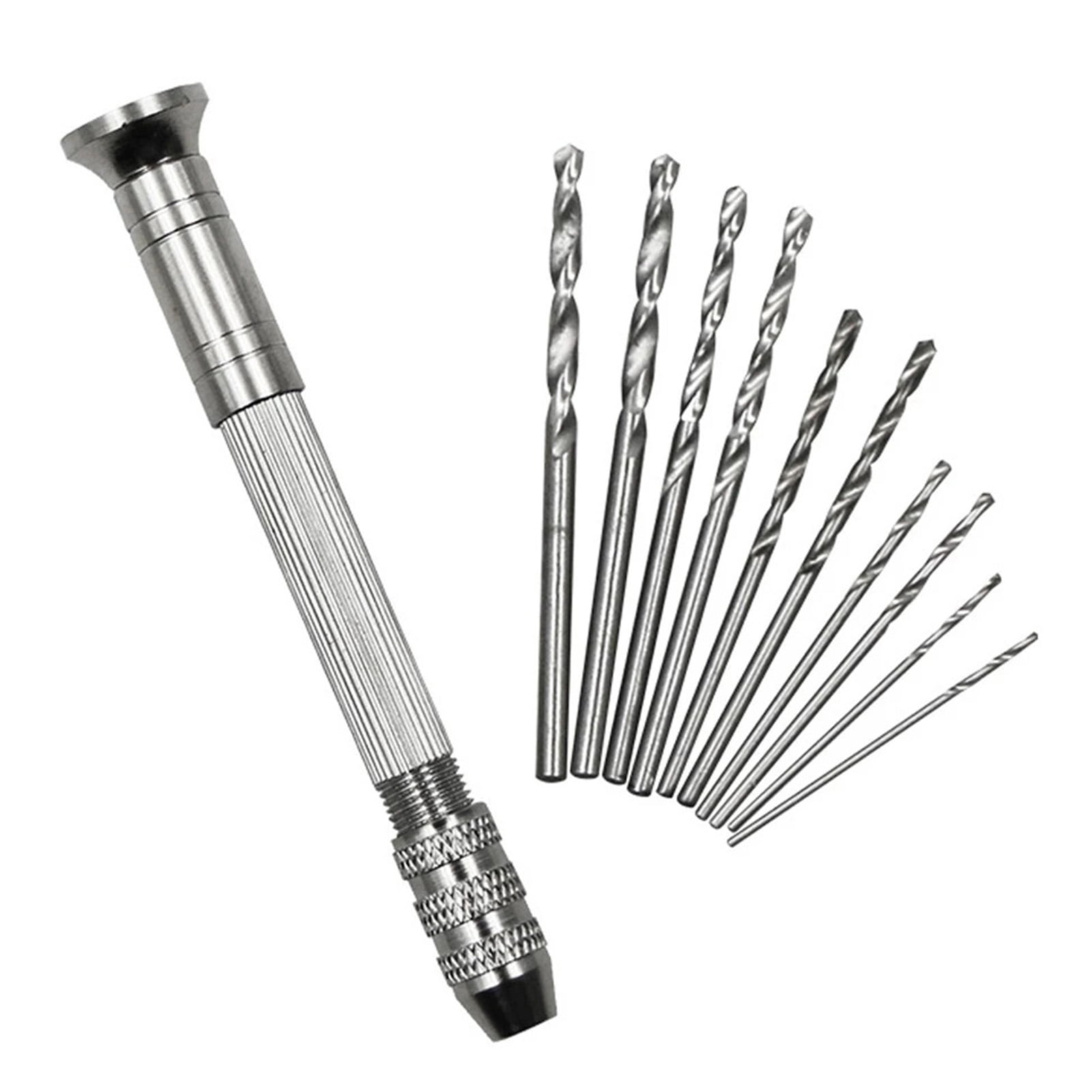 Drill Bit Set,25Pcs Aluminum Alloy Manual Drilling and reaming Drill bit,Replacement Drill Accessories,for Hand Twisted Drill Model Making Wood 