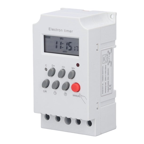 Temporizador electrónico con microordenador LCD de riel DIN, controlador inteligente electrónico KG316TII (220 V CA)