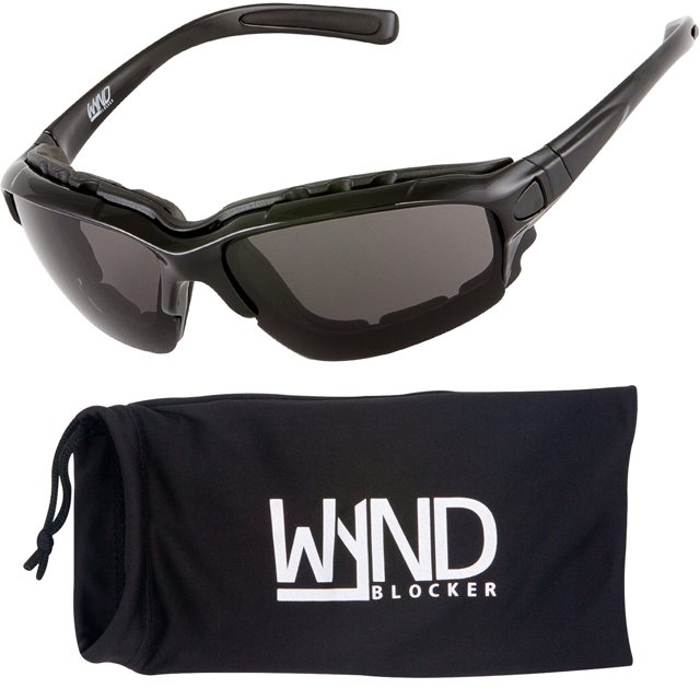 Gafas para montar en moto WYND Blocker modelo 331, color negro