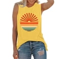 thumbnail image 3 of Trendfront Womens Graphic Print Pattern Tank Tops Crewneck Casual Loose Fit Sleeveless Tee Trendy Fashion T Shirts Pullover Daily Outfits, 3 of 6
