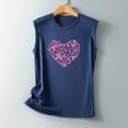 thumbnail image 4 of Pisexur T-Shirt pour Femmes contre le Cancer du Sein Sans Manches à Col Rond, Lutte contre le Ruban Rose, Sensibilisation au Cancer du Sein, Débardeur Dos Nageur, 4 of 5