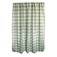 thumbnail image 2 of Poplin Buffalo Checkered Window Curtain 56 Inch Wide Sage and White, 2 of 2