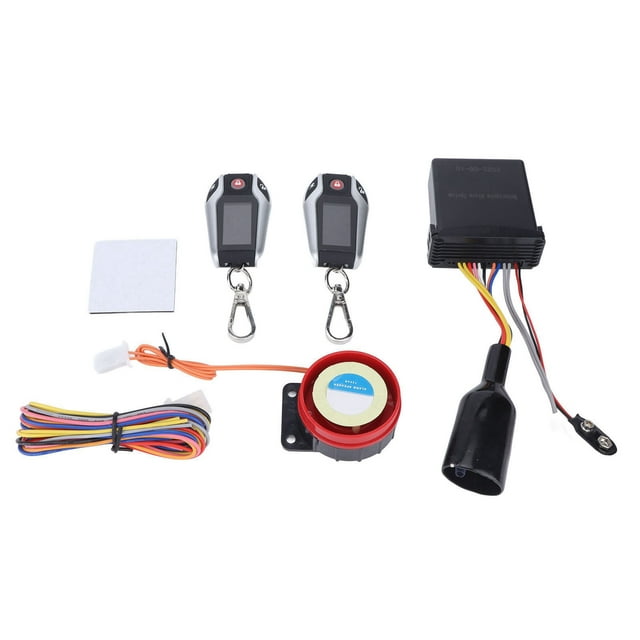 Sistema de alarma para motocicleta PKE con pantalla LCD, dispositivo antirrobo multifunción para vehículos todoterreno ATV, carcasa blanca, sin sensor de presión de neumáticos.
