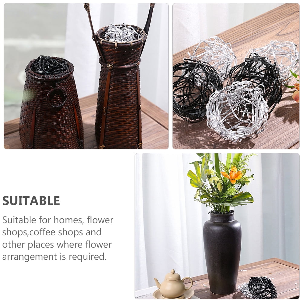 8 pcs  Floral Cage Flower Arrangement Holder Aluminum Alloy Wire Flower Arranger Flower Fixed Tools Floral Lid Organizer for Flower Arrangement Fixation Black