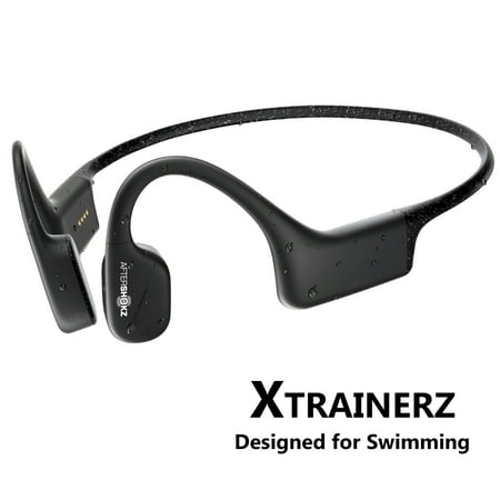 AfterShokz Xtrainerz Open-Ear Mp3 Swimming Headphones, Black Diamond (Not Bluetooth compatible)