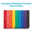 thumbnail image 2 of Juego de 51 arcoíris de plástico Fraction Tower Cubes hand2mind, 2 of 8