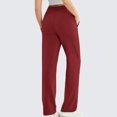 thumbnail image 3 of Womens Sweat Pants, Fashion Casual Solid Color Waist Sweatpants with Side Pockets, 3 of 7