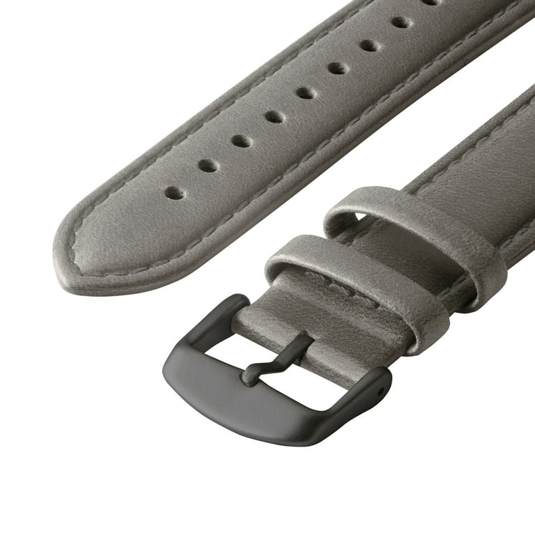 Archer Watch Straps - Top Grain Leather Watch Straps for Apple Watch  (Pewter Gray/Matched Thread, Matte Gray Hardware, 38/40/41mm) 