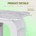 thumbnail image 6 of Small End Tables Living Room Set of 2 for Small Spaces,19" Marble Top Nightstand with RGB Strip, Side Table with Storage Shelf(White), 6 of 7
