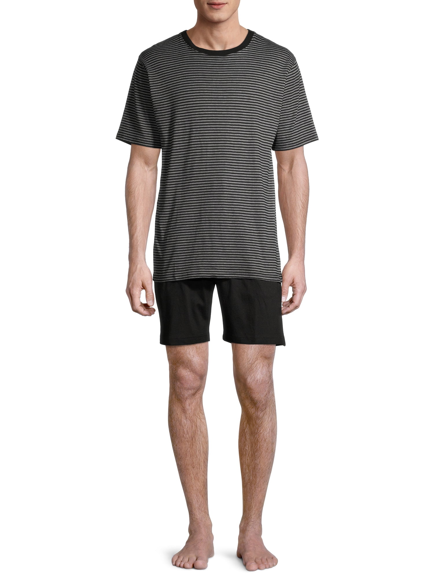 Hanes Men's Soft Modal Pajama Short Sleeve Top and Short Set