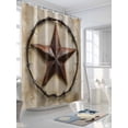 thumbnail image 3 of Fsddascl Country Star Retro Shower Curtain Set - Long 72" x 84" Washable Bathtub Curtain with 12 Hooks, Farmhouse Western Aesthetic Art Waterproof Fabric Stall Shower Curtains for Bathroom/Bathtub, 3 of 6
