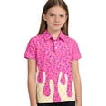 thumbnail image 6 of Angala Boys T Shirts Ice Cream Print Lapel Neck Short Sleeve Shirts Summer Stylish Breathable Cool Style Dailywear Kids Tops Size 3-4 Years Pink, 6 of 7