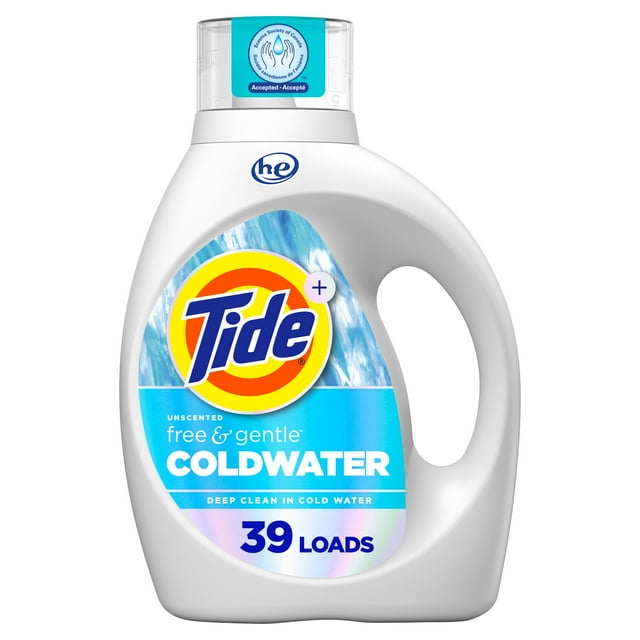 Tide Ultra Coldwater Liquid Laundry Detergent, Original Scent, 1.62 L, 39 Loads, Laundry Detergent Liquid Formulated for Cold Water