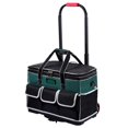 thumbnail image 2 of Rolling Tool Bag, Large Capacity Carry on Bag Heavy Duty Organizer, Professional Electricians Construction Worker Waterproof Tool Bag, 2 of 8