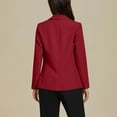 thumbnail image 5 of Clearance under 10!Sevevn Women's Fashion Solid Pocket Button Suit Coat Long Sleeve Pocket Casual Coat/Jacket Family Gifts Red L, 5 of 6