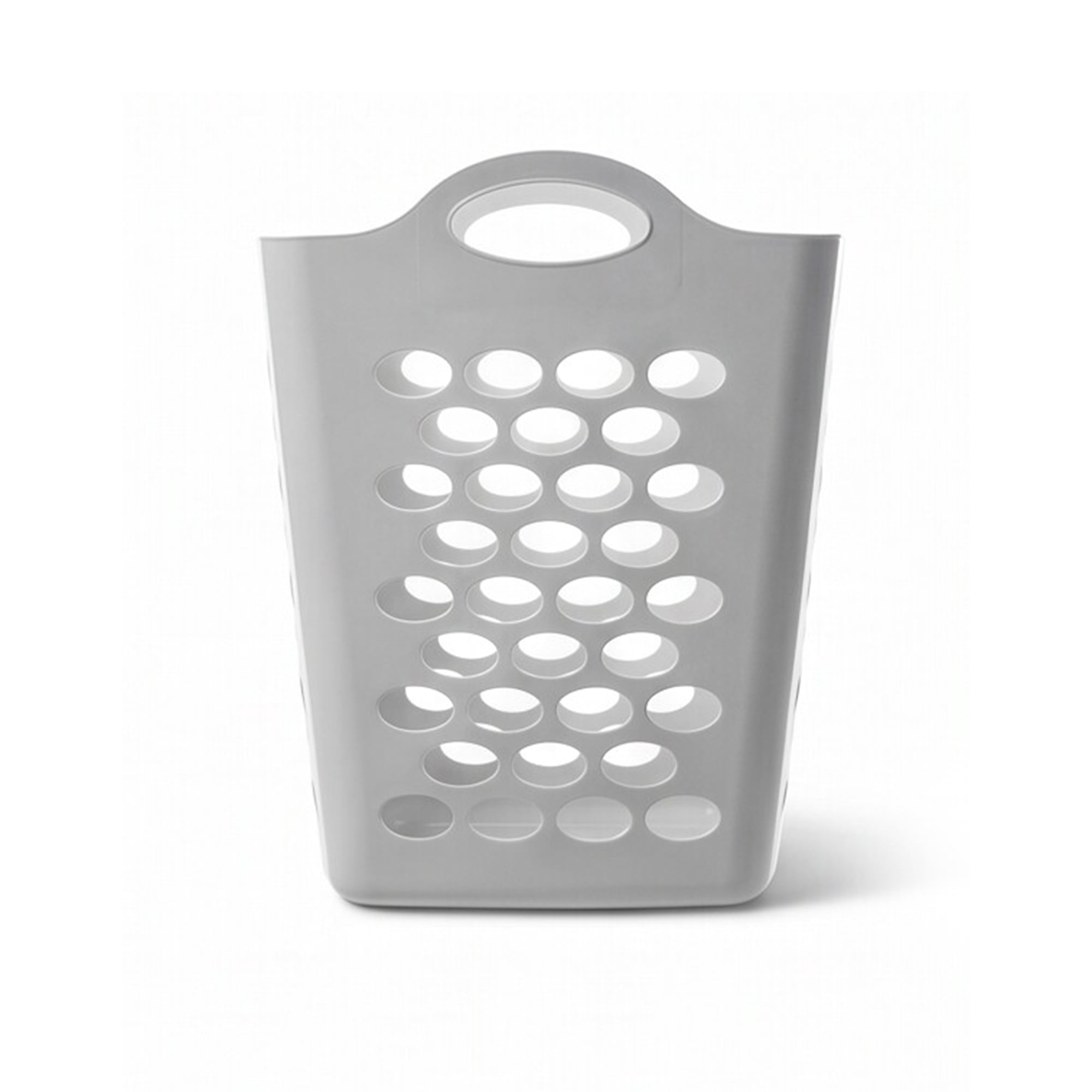Mainstays Flexible Square Laundry Hamper, Silver Plastic