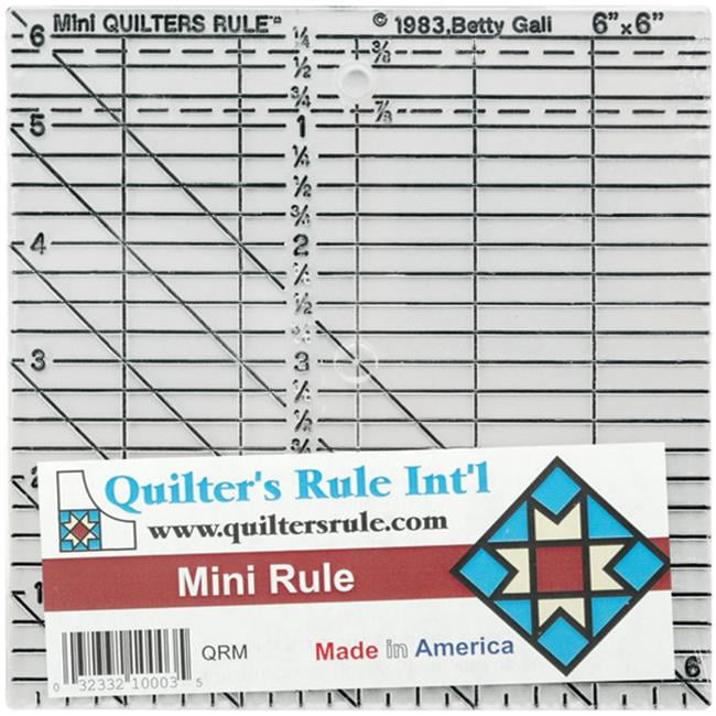 Quilter's Rule Quilter's Mini Rule, 6" x 6"
