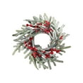 thumbnail image 4 of KLKCMS Christmas Candle Holder Ornament Rustic Table Centerpiece Xmas Wreath Artificial B, 4 of 9