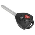 thumbnail image 1 of Car Key Fob Case, Black Remote Key Shell Wear Resistance 3 Buttons  Replacement For  Yaris Venza For Repair, 1 of 8