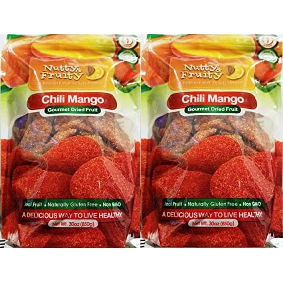 Nutty & fruity chili mango gourmet dried fruit 30 oz (2 Pack)