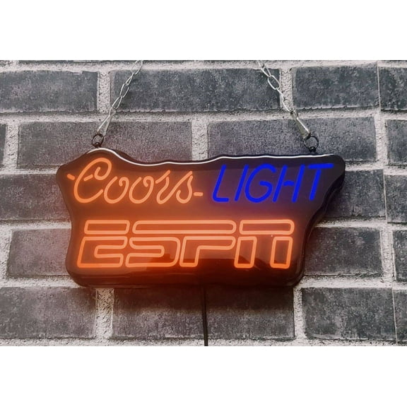 Queen Sense 10" Custom Vivid Coor Light Espn LED Sign Neon Sign Light Lamp Wall Decor Party Gift Home Beer Pub Bar Artwork 110CLESPN-NLED