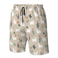 thumbnail image 4 of Balery Cute Alpaca Traje de Baño Estilo Hawaiano para Hombre, Shorts de Secado Rápido con Bolsillos-Large, 4 of 6