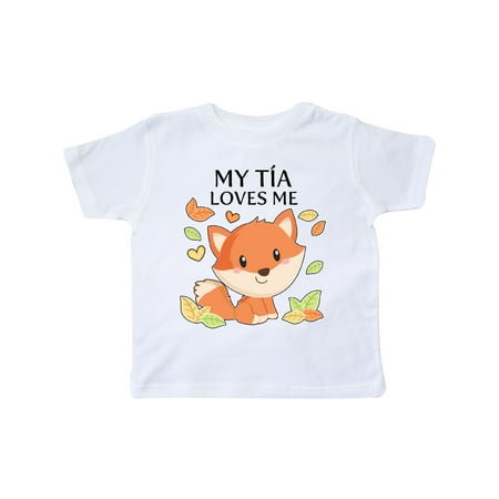 

Inktastic My Tía Loves Me- little fox Gift Toddler Boy or Toddler Girl T-Shirt