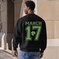 thumbnail image 2 of Men's St. Patrick's Day Crew Neck Sweatshirt March 17 Shamrock Graphic Pullover, 2 of 3
