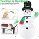 thumbnail image 5 of Muñeco de nieve inflable de Navidad de 7 pies, decoración de patio al aire libre, hombre de nieve con luces LED y sombrero negro, decoración exterior de invierno para fiestas, patio, jardín, césped, r, 5 of 5