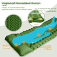 thumbnail image 2 of Sleeping Pad, Extra Thickness 4 Inch Inflatable Camping Sleeping Mat with Pillow Built-in Foot Press, Compact Ultralight Camping Air Mattress for Backpacking, Hiking, Tent, 2 of 5