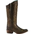 thumbnail image 2 of CORRAL Women's Distressed Aztec Studded Cowgirl Boot Round Toe Brown 7 M US, 2 of 7