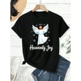 thumbnail image 3 of Christmas Angel Heavenly Joy Snowflake Design Black Graphic T-Shirt for Men and Women ,Tops Tee, 3 of 4