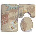 thumbnail image 1 of Juego de alfombras de baño ABPHQTO Mapa del Mundo 3 Piezas, 1 of 2