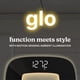 thumbnail image 2 of Báscula digital de baño Homedics, iluminación ambiental central con sensor de movimiento, elegante vidrio templado, medición de peso de alta precisión de hasta 181 kg, diseño sostenible, color negro, 2 of 5