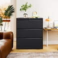 thumbnail image 3 of Lateral File Cabinet with Lock, 3 Drawer Metal Filing Cabinet, File Cabinet Organizer for Home Office, Easy Assembly, Lockingl File Cabinets for Legal/Letter/A4, 35.43"W x 15.75"D x 40.39"H,Black, 3 of 9