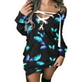thumbnail image 2 of FOCUSNORM Robe Imprimée Halloween pour Femmes Juniors, Mode une-Pièce à Col Rond et Manches Longues, 2 of 6