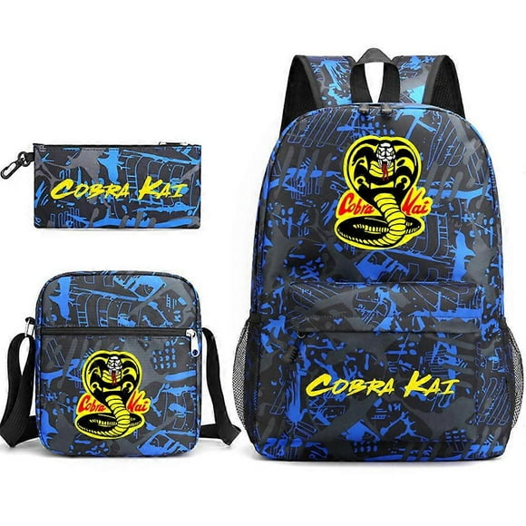 Cobra Kai School Bag Backpack Pencil Case Shoulder Bag Three-piece Set _07
