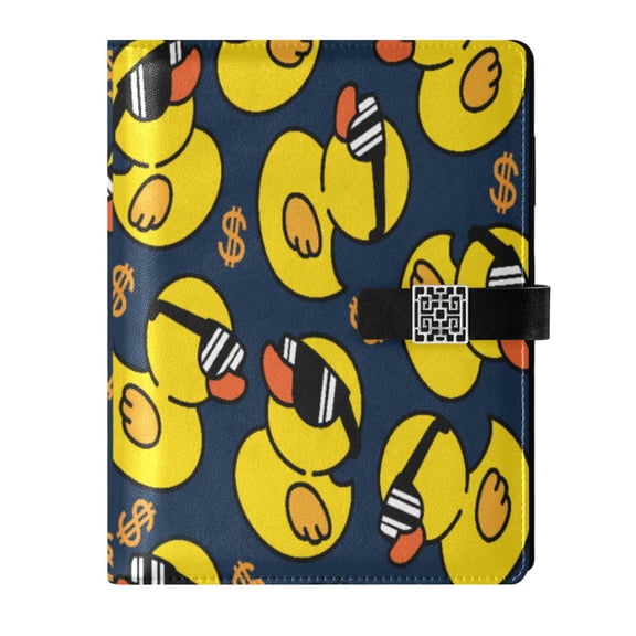 Premium Faux Leather Notebook - Refillable, Multi-Functional Organizer, 23.3x17cm, All-Season Use，Ducks
