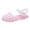 Pink, variant on Xfvqtps Girls Sparkling Jelly Shoes Beach Sandals Closed Toe Summer Waterproof Princess Fisherman Gladiator Shoes