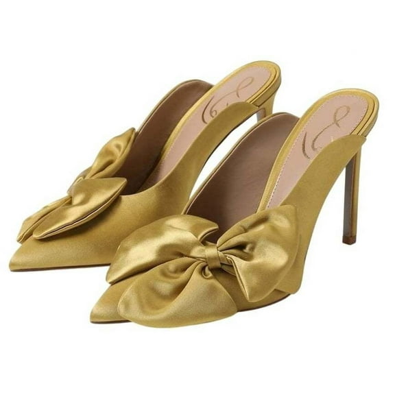 Sam Edelman Azalea Dark Pear Slip On Pointed Toe Bow Detailed Stiletto Pumps. (Dark Pear, 9)