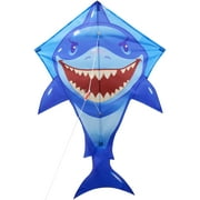 EOLO KITES Ready2Fly Pop Up 27" Diamond Kite, Shark. Reusable Tote Included, Children Ages 4+
