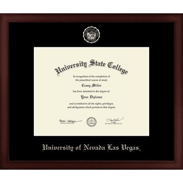 University of Nevada Las Vegas Diploma Frame, Document Size 11" x 8.5"