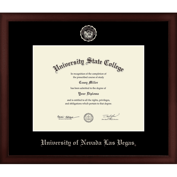 University of Nevada Las Vegas Diploma Frame, Document Size 11" x 8.5"