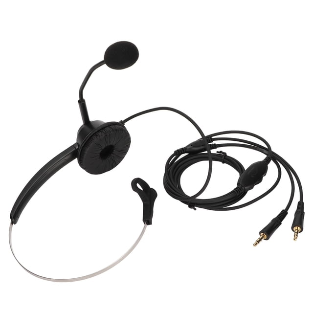 Auriculares monoaurales H360‑PC‑VA de 3,5 mm para PC y negocios, con control de volumen para seminarios web, oficinas, aulas, hogares