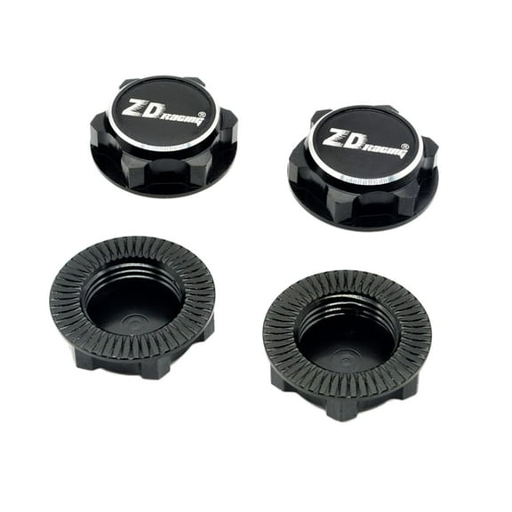 4x 17mm Wheel Nuts Set Dustproof :8 Scale RC Climbing Car Replacement Spare Parts Acc Upgrade - Black, 17mm