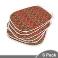thumbnail image 2 of Christmas Dining Chair Pad, Fireplace Socks for Surprise Stars Ornaments Triangle Pines Image, Water Resistant Pillow with Straps for Kitchen Seats, 8 Pieces Set, Olive Green White, by Ambesonne, 2 of 5