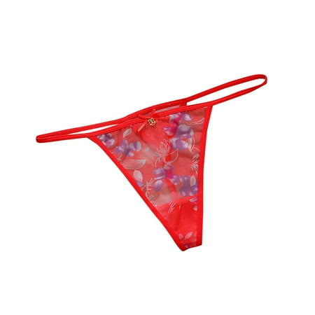 

Quealent Women S Panties Sexy Lace Patchwork Panties Women Lingerie Comfort High Waist Underwear Fashion Striped Mesh Briefs Female Cotton Red S