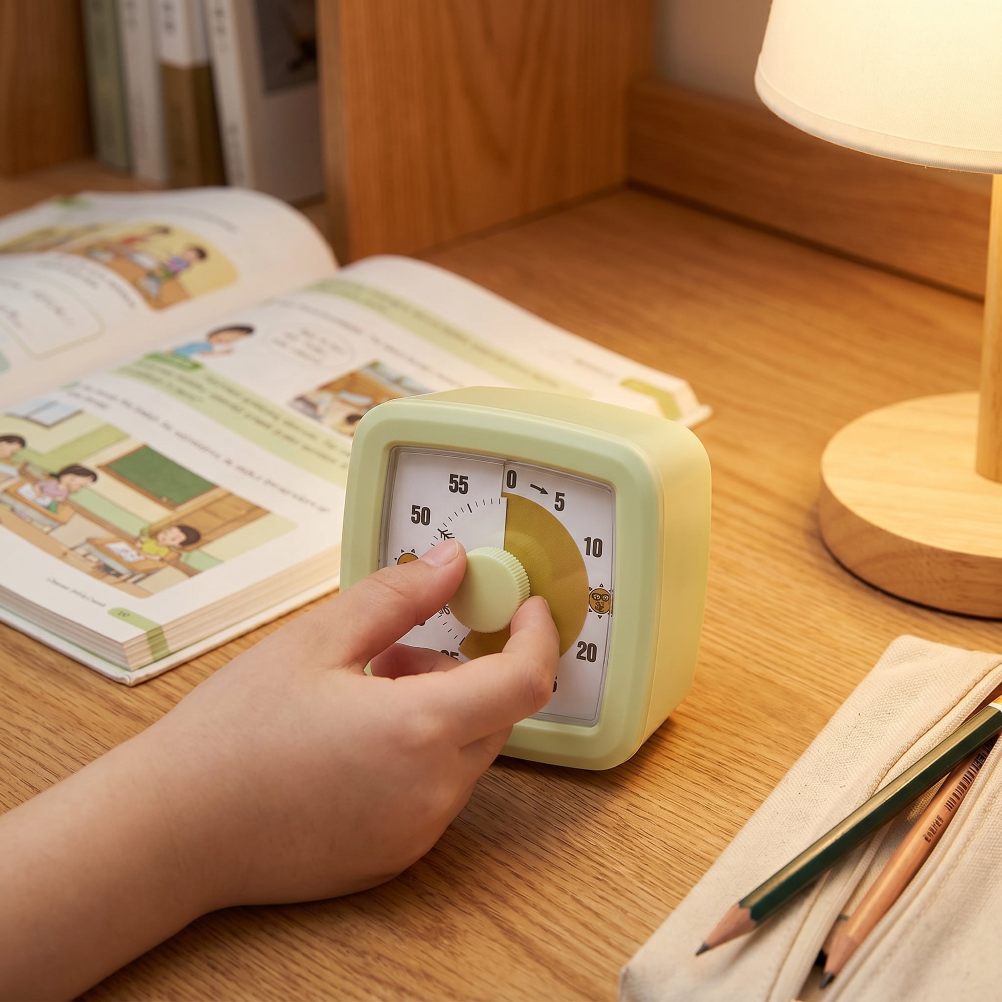 Unique Bargains 60 Minute Digital Visual Timer with Loud Alarm for Studying Green C