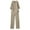 Khaki, variant on mihongmao Sweatsuits Women 2 Piece Outfit Summer Sets Women Summer Loose Comfortable Casual Solid Color Fashionable Long Sleeved Top pants Long Sleeved Round Neck Top/shirt Set Black XL