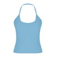 thumbnail image 4 of Rutainlusire Trendy Sexy Sleeveless Tank Tops for Women Women's Fashion Casual Backless Neck Strap Crew Neck Solid Color Tank Top, 4 of 6